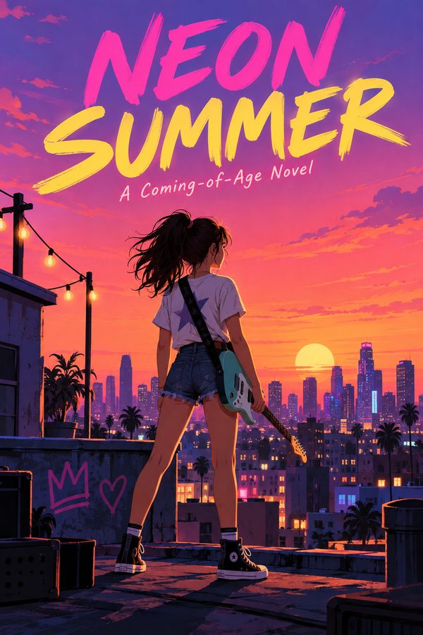 Cover “Neon Summer”, created in AI Studio